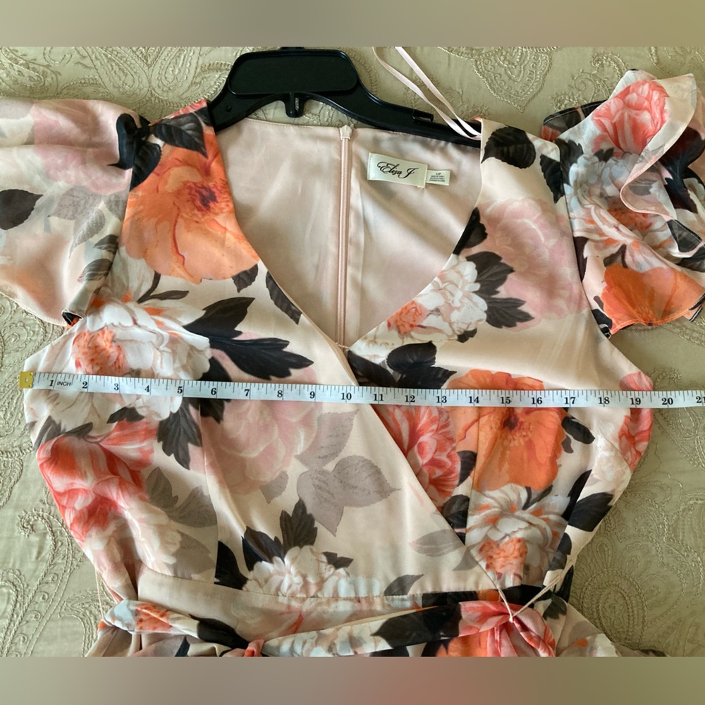 Eliza J Peach Pink Floral Maxi Dress - Picture 6 of 10